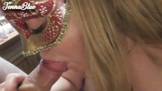 Curvy Blonde Wife Gives Her Man Tits, Big Ass and Anal in PVC Mini Skirt