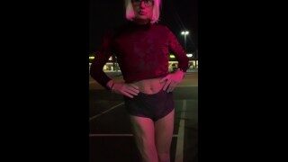 Sexy Transgender  Public tease Sissy Slut