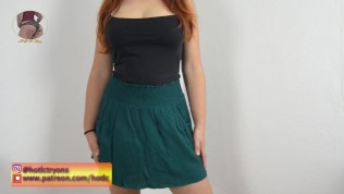 Short skirt try on haul video with a lot of upskirt