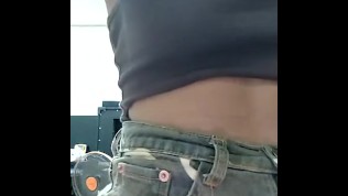 LIVE May sexy posing and flashing boobs in room