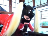 Latex lesbians probe their hot holes